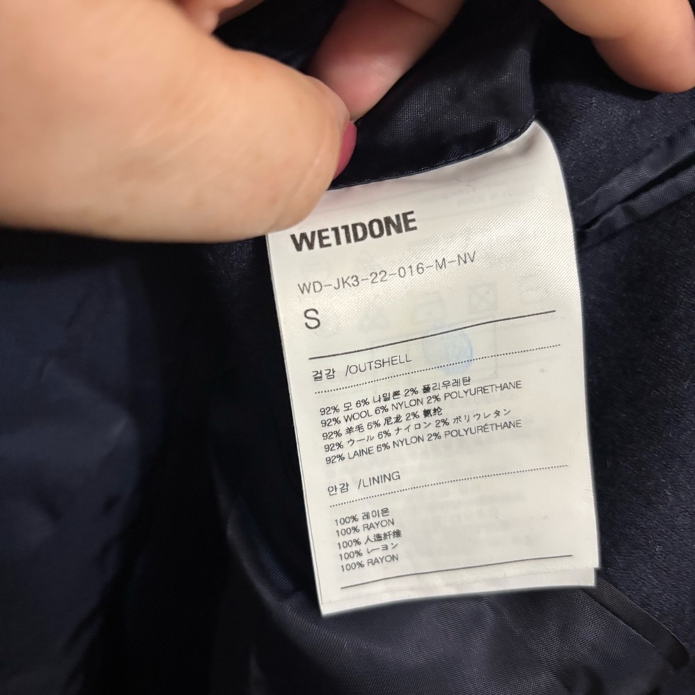 We11done SZ SM NAVY Oversized Blazer - Picture 6 of 12